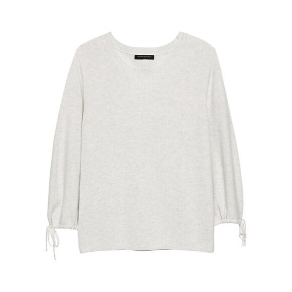 Banana Republic Sweaters - Banana Republic Tie Sleeve Crew Neck Sweater Size Medium